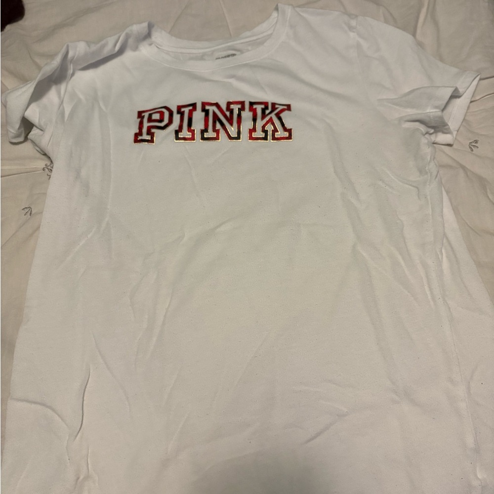 PINK Victoria's Secret White Tee with Logo